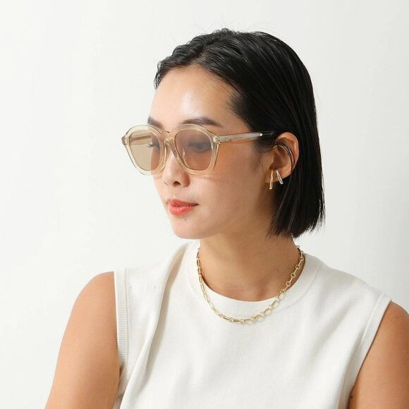NEW Celine CL40017F 57E Transparent Peach Brown Round Women Sunglasses CL 40017F - Picture 4 of 13